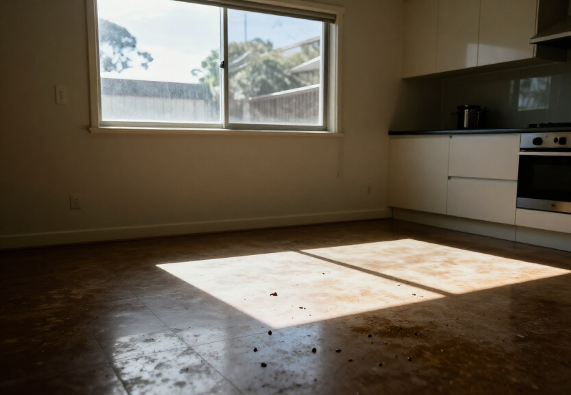 Rodent infestation in a Milperra garage before treatment